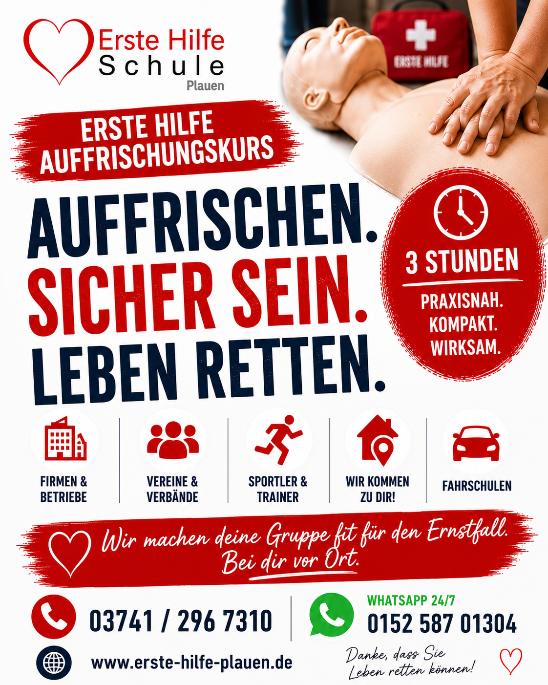 Grafik Erste Hilfe Auffrischung Grafik Erste Hilfe Auffrischung